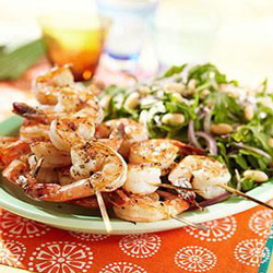 4th of July Healthy Shrimp Skewers